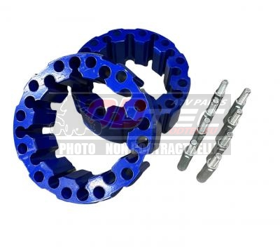 PAIRE D'ELARGISSEURS DE VOIES AVANTS CROSSPRO 65MM ALU BLEU (4x136/144/156) - 2CP05200360011. PAIRE,ELARGISSEURS,VOIES,AVANTS,CROSSPRO,65MM,BLEU,(4x136/144/156),PAIRE,ELARGISSEURS,VOIES,AVANTS,CROSSPRO,65MM,BLEU,monte,Suzuki,Yamaha,Honda,Kawasaki,Kymco,Triton,GasGas,Can-am,Triple,perçage,(4x136/144/156),(M10