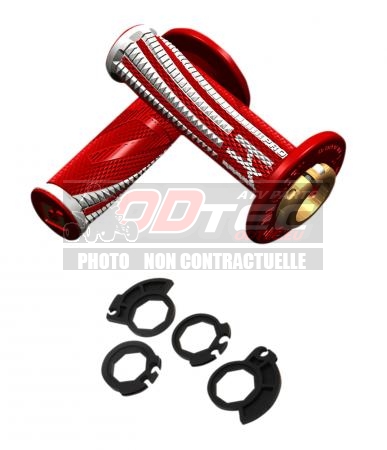 REVETEMENT ODI EMIG PRO V2 LOCK-ON ROUGE/BLANC