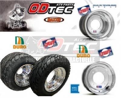 Pack DWT Wide SUZUKI/KAWASKI/HONDA... - DURO+ DWT. Pack,Wide,SUZUKI/KAWASKI/HONDA,Pack,wide,Jantes,Label,10*5,(4*144),Jantes,Label,10*10,(4*110),Pneu,155/75-10,(17/6-10),Pneu,255/40-10,(18/10-10),Info,DURO,255/40-10,18/10x10,Valves,gratuites,Montage,gratuit,livré