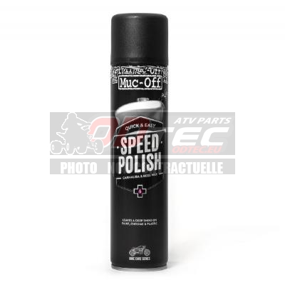 Spray Polish MUC-OFF Speed Polish - spray 400ml - 627. Spray,Polish,MUC-OFF,Speed,Polish,spray,400ml,Polish,cire,carnauba,cires,plus,dures),pour,protection,optimale,cire,abeille,pour,brillant,profond,éclatant,Laisse,film,hydrophobe,protection,Senteur,Bubblegum