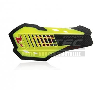 Protèges-mains RACETECH HP2 jaune fluo - R-KITPMHP2GF0. Protèges-mains,RACETECH,jaune,fluo,seul,protège,mains,offre,possibilité,être,monté,deux,variantes,Fabriqué,partir,matériau,technopolymère,spécial,Dispose,résistance,maximale,partie,centrale,surface,plus,élastique,caoutchouc