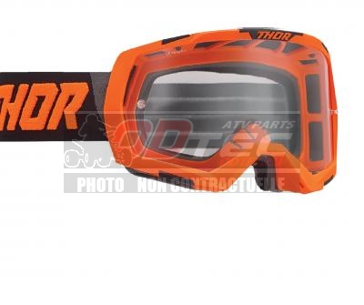 MASQUE THOR REGIMENT ORANGE ÉCRAN TRANSPARENT - 26012802. MASQUE,THOR,REGIMENT,ORANGE,ÉCRAN,TRANSPARENT,MASQUE,THOR,REGIMENT,ORANGE,écran,transparent,THOR,Conception,Field,Vision,Plus,(FOV+),pour,vision,périphérique,améliorée,Sangle,réglable,avec,impression,silicone,pour,placement,sécurisé,Lentille,polycarbonate