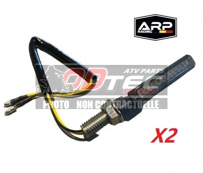 Clignotants ARP Led plastique ABS noir séquentiel E9
