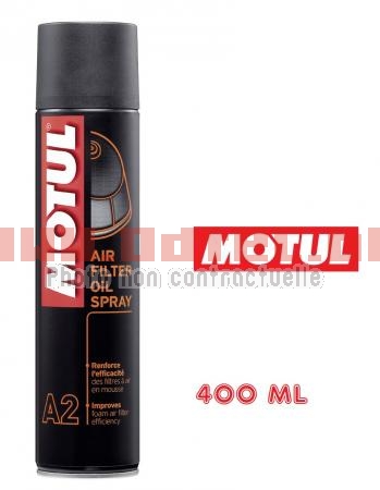 Spray action Fluid 400 ml MOTUL A2 (Aerosol) - MO102986. Spray,action,Fluid,MOTUL,(Aerosol),Spray,action,Fluid,MOTUL,(Aerosol),Spray,huile,pour,filtre,mousse,Couleur,huile,BLEU,Facilite,repérage,huile,filtre,Retient,poussière,sable,votre,filtre,afin,prolonger,durée