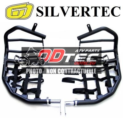 Nerf bar silver tec BLACK SERIES YFZ450 - /S-TEC-RNB-197-T5-BL/S-TEC-RNB-183-T5-BL/S-TEC-RNB-199-T5-BL. Nerf,silver,BLACK,SERIES,YFZ450,Nerf,silver,Livré,avec,filets,noirs,fixation,Support,pied,amovible,pour,remplacement,rapide