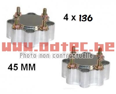 PACK d'Elargisseurs de voies 4*136/137 => 45 mm