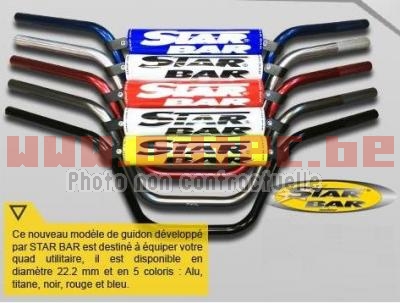 Guidon Star Bar SPECIAL Utilitaires - STB1104 + couleur. Guidon,Star,SPECIAL,Utilitaires,Guidon,Star,SPECIAL,Utilitaires,Qualité,aéronotique,2014,guidon,Star,guidon,profilé,offre,résistance,élevée,grand,confort,destiné,équipé,votre,quad,utilitaire,Dispo,noir,rouge,bleu,Titane