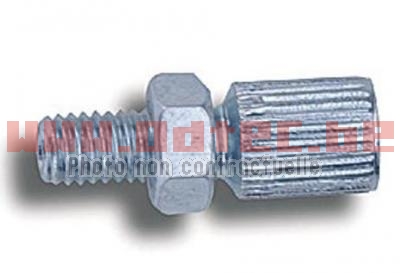 TENDEUR DE CABLE M7 x 100 - B 874076. TENDEUR,CABLE,TENDEUR,CABLE,utiliser,pour,poignée,embrayage,carbu,tous,autres,applications,nécessitent,tendeur,câble,Longueur,filetée,Contre,écrou,Acier