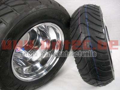 Pack DWT scoot  RL Wide YAMAHA 130/70-10 + 225/40-10 - RL225/40-10(90560)+KE413105 (DWT Blue Label 02320191+02320180). Pack,scoot,Wide,YAMAHA,130/70-10,225/40-10,Pack,scoot,wide,Jantes,Blue,Label,10*5,(4*156),Jantes,Blue,Labe,10*10,(4*115),Pneu,scoot,130/70-10,(17/6-10),Pneu,Maxxis,225/40-10,(18/10-10),Info,Maxxis,255/40-10,18/10x10,225/40-10,Valves,gratui, pièce quad Belgique France