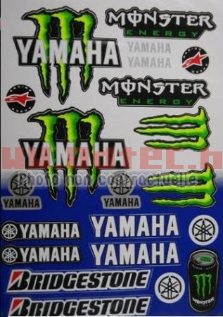 Plaque autocollantes Monster Yamaha - RM 122211710. Plaque,autocollantes,Monster,Yamaha,Petits,autocollants,avec,Logo,Monster,Logo,détachables,vinyl,Planche,éléments