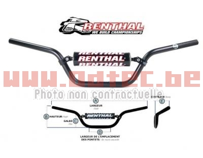 Guidon Renthal Classic BLACK SERIES YAMAHA 250