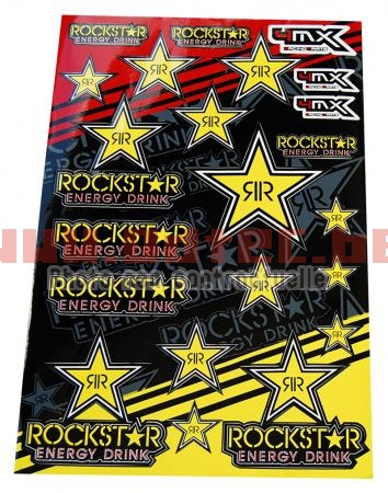 Plaque autocollantes Rockstar 30 cm x 45 cm - 01KITA606R. Plaque,autocollantes,Rockstar,Plaque,autocollantes,Rockstar,Planche,Total,logos