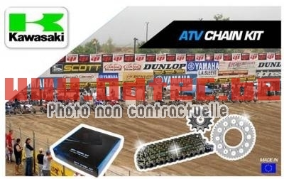 Kit chaine Kawasaki KFX400 04/06 Non O'Ring (CONFIGURABLE)