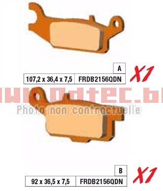 Plaquettes de frein FRDB2156QDN/MO349