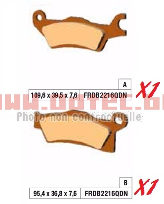 Plaquettes de frein FRDB2216QDN/MO411 - MO411/382189/FRDB2216QDN. Plaquettes,frein,FRDB2216QDN/MO411,plaquettes,métal,fritté,(SINTER),garantissent,excellent,compromis,efficacité-durabilité,pour,utilisation,loisir,route,haute,performance,sport,Métal,fritté,Bonne,résistance,lusure,Excellentes,performances