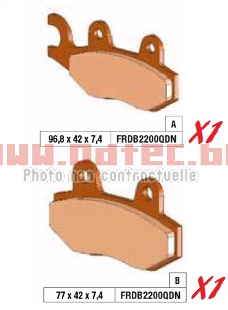 Plaquettes de frein FRDB2200QDN/MO111 - FRDB2200QDN/MO111/381114. Plaquettes,frein,FRDB2200QDN/MO111,plaquettes,métal,fritté,(SINTER),garantissent,excellent,compromis,efficacité-durabilité,pour,utilisation,loisir,route,haute,performance,sport,Métal,fritté,Bonne,résistance,lusure,Excellentes,performances