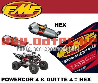 SILENCIEUX FMF Quitte 4 HEX YAMAHA RAPTOR 700 - 18310648. SILENCIEUX,Quitte,YAMAHA,RAPTOR,Quitte,Inox,métal,Augmentation,globale,puissance,couple,Construction,durable,acier,inoxydable,aluminium,Matériau,emballage,interne,Space,pour,longévité,maximale,forme,interne