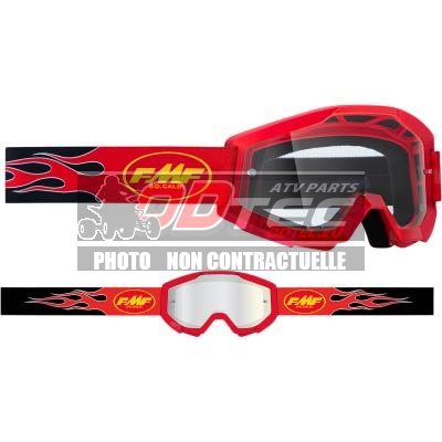 FMF VISION PowerCore Flame Goggles RDCLR - 26013004. VISION,PowerCore,Flame,Goggles,RDCLR,VISION,PowerCore,Flame,Goggles,RDCLR,masques,sont,fabriqués,100%,Caractéristiques,POWERCORE,Lentille,polycarbonate,avec,revêtement,antibuée,pour,vision,claire,mousse,double,couche,gère,transpira