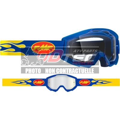 FMF VISION PowerCore Flame Goggles NV CLR - 26013003. VISION,PowerCore,Flame,Goggles,VISION,PowerCore,Flame,Goggles,masques,sont,fabriqués,100%,Caractéristiques,POWERCORE,Lentille,polycarbonate,avec,revêtement,antibuée,pour,vision,claire,mousse,double,couche,gère,transpir