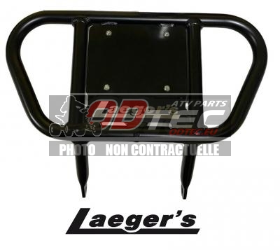 BUMPER LAEGER'S BLACK POUR LTR450/LTZ400/DVX400/KFX400 - LAEBUMV2BLTZ/LTR. BUMPER,LAEGER,BLACK,POUR,LTR450/LTZ400/DVX400/KFX400,BUMPER,LAEGER,BLACK,Update,Version,Plaque,frontale,démontable,pour,maximum,protection,pour,placer,numéro,Finition,noire,Aluminium,monte,LTR450/LTZ400/DVX400/KFX400