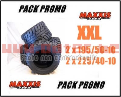 Pneu XXL Maxxis indice 'Q' > 195/50-10 + 225/40-10