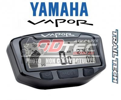 Trail tech Vapor BLACK SERIES pour YAMAHA - PE22120771/752-118. Trail,tech,Vapor,BLACK,SERIES,pour,YAMAHA,Trail,tech,Vapor,BLACK,SERIES,pour,YAMAHA,Livré,complet,avec,système,fixation,câble,capteur,vitesse,aimant,connecteurs,Ordinateur,compteur,vitesse/compte-tours,Vapor,Vitesse,température,distance,compte-tours,horloge