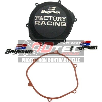 CLUTCH COVER FACTORY RACING ALUMINUM REPLACEMENT BLACK HONDATRX450