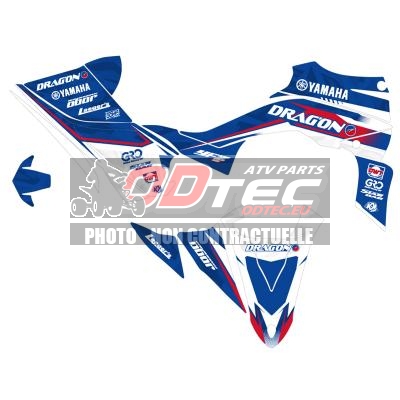 KIT DECO complet Drag'on YAMAHA YFZ 450R - KKIT22YFZRBLEU. DECO,complet,Drag,YAMAHA,450R,DECO,Drag,YAMAHA,450R,deco,adhésif,complet,avec,impression,haute,définition,Vinyl,adhésif,epais,trés,resistant,100%,résistant,décolore,Excellente,qualité,adhésif,(colle,NITTO,plastique)